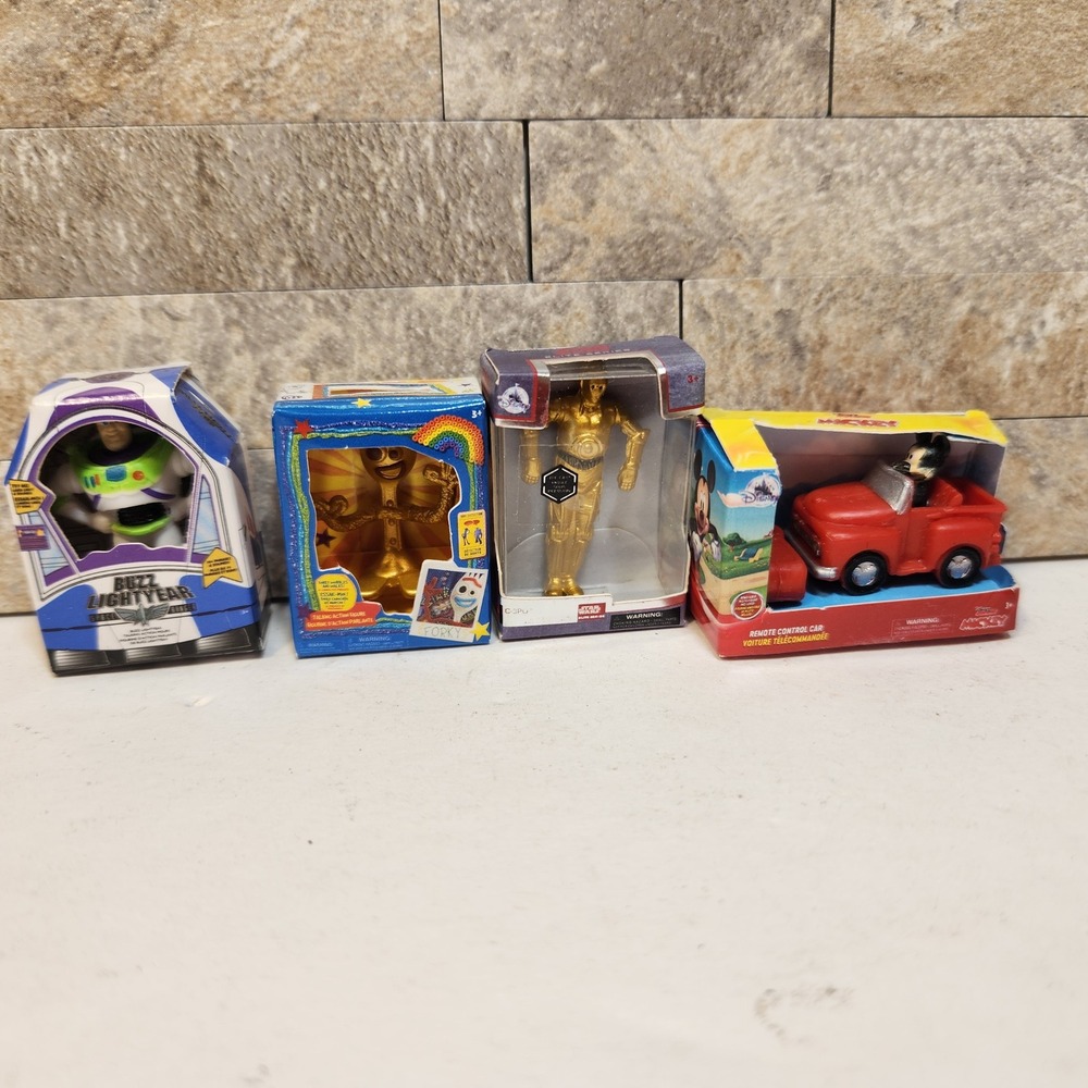 Disney Store Mini Brands Series 1 Lot Buzz Lightyear C-3PO Gold Forky Mickey Car